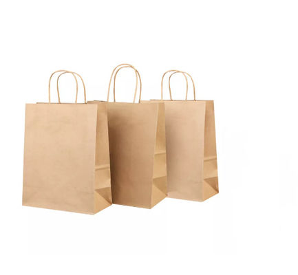 Barnizar el SGS reciclado bolso de papel de la bolsa de papel de Kraft Brown Kraft
