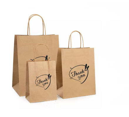Barnizar el SGS reciclado bolso de papel de la bolsa de papel de Kraft Brown Kraft