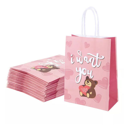 Bolso de papel Debossing del regalo del Libro Blanco del bolso CMYK Kraft de Kraft de las tarjetas del día de San Valentín