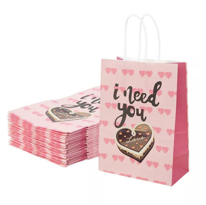 Bolso de papel Debossing del regalo del Libro Blanco del bolso CMYK Kraft de Kraft de las tarjetas del día de San Valentín