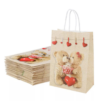 Bolso de papel Debossing del regalo del Libro Blanco del bolso CMYK Kraft de Kraft de las tarjetas del día de San Valentín