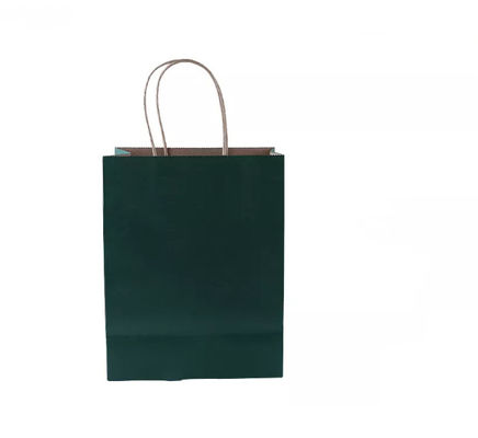 El bolso de papel Pantone durable de Kraft de la manija se lleva el bolso de la comida