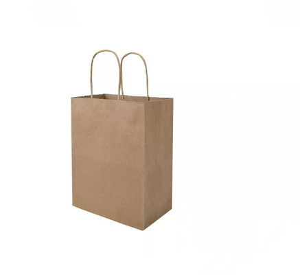 El bolso de papel Pantone durable de Kraft de la manija se lleva el bolso de la comida