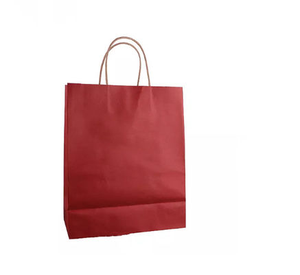 El bolso de papel Pantone durable de Kraft de la manija se lleva el bolso de la comida
