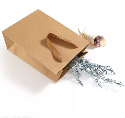 Bolso de papel Kraft personalizado/bolso de compras reciclado compostable