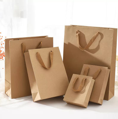 Bolso de papel Kraft personalizado/bolso de compras reciclado compostable