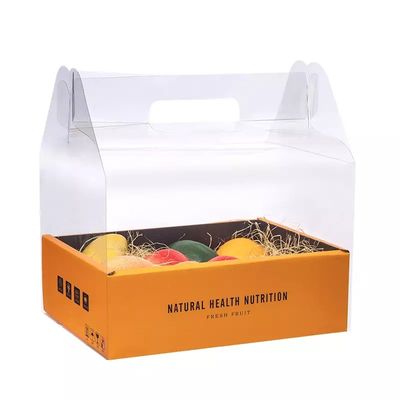 Cajas de empaquetado de la fruta de lujo de la cartulina del ISO con la cubierta transparente