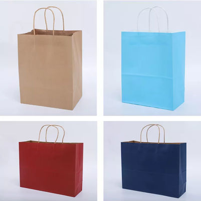 Bolso de empaquetado del regalo de LOGO Printing Kraft Takeaway Bags que hace compras biodegradable