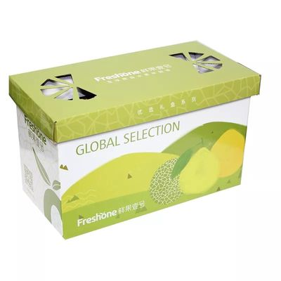 La caja acanalada de encargo para las frutas 4c en offset el certificado de la impresión ISO