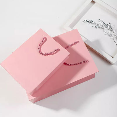 Bolsa de papel de Kraft del bolso/manija reciclable del lazo del bolso del regalo