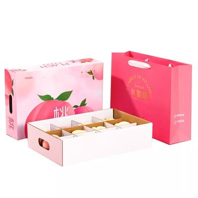 Cajas de empaquetado de la fruta de cartón corrugado que barnizan las cajas de embalaje de Apple