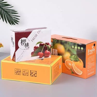 Los materiales reciclados dan fruto las cajas de envío de empaquetado de la fruta de la cartulina de las cajas