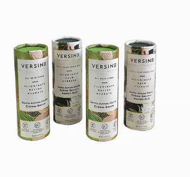 El té de papel redondo de la cartulina de Kraft encajona la caja del tubo de cartulina para las hojas de té de la comida