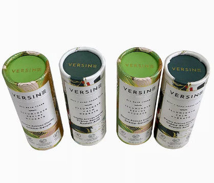 El té de papel redondo de la cartulina de Kraft encajona la caja del tubo de cartulina para las hojas de té de la comida