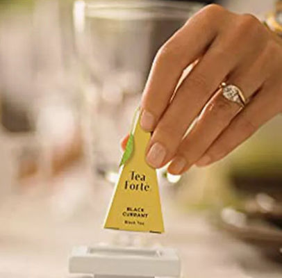 Cartulina hecha a mano del té del tablero de marfil que empaqueta el logotipo de encargo del color de CMYK