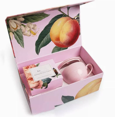 Caja de regalo hecha a mano de encargo del juego de té de Logo Printed Cardboard Tea Boxes