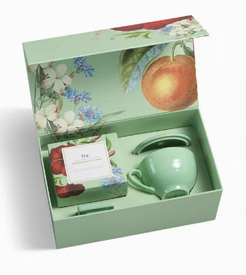 Caja de regalo hecha a mano de encargo del juego de té de Logo Printed Cardboard Tea Boxes
