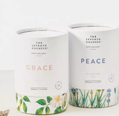 La categoría alimenticia recicló la caja de empaquetado del café del cilindro de las cajas del té de la cartulina