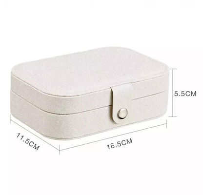 Cuero biodegradable de la PU de las cajas de regalo de la joyería del joyero del viaje E457 portátil