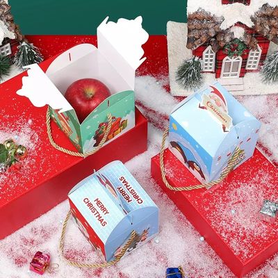 Cajas de regalo de caramelos de vacaciones de cartón de lujo 10 * 10 * 10 cm multicolor