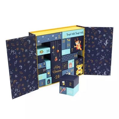 ODM rectangular Advent Calendar Boxes del OEM de las cajas de regalo de la cartulina de la Navidad