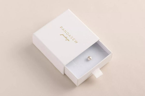 Papel de empaquetado de la cartulina de Deboss de la caja de la joyería de la pulsera de PandaSew