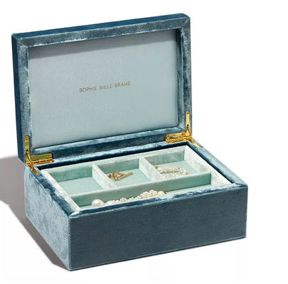 Caja de lujo de madera de empaquetado BSCI de la baratija de la joyería de la caja de la joyería del terciopelo