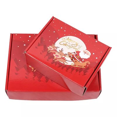Impresión en relieve de las cajas de regalo de la cartulina de la Navidad del calendario de adviento