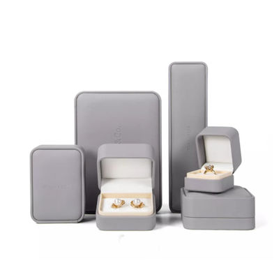 Caja de regalo del collar del terciopelo de la PU de la etiqueta privada, caja de regalo de empaquetado de la joyería de lujo