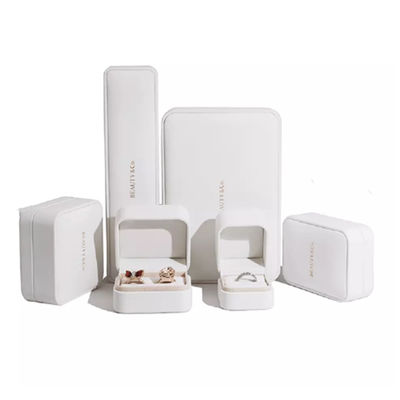 Caja de regalo del collar del terciopelo de la PU de la etiqueta privada, caja de regalo de empaquetado de la joyería de lujo