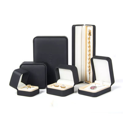 Caja de regalo del collar del terciopelo de la PU de la etiqueta privada, caja de regalo de empaquetado de la joyería de lujo