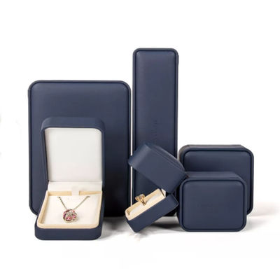 Caja de regalo del collar del terciopelo de la PU de la etiqueta privada, caja de regalo de empaquetado de la joyería de lujo