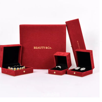 Caja de regalo del collar del terciopelo de la PU de la etiqueta privada, caja de regalo de empaquetado de la joyería de lujo