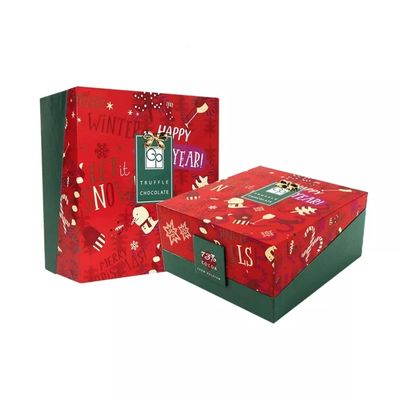 La Navidad decorativa de impresión de encargo Eve Box de las cajas de regalo de la cartulina de la Navidad