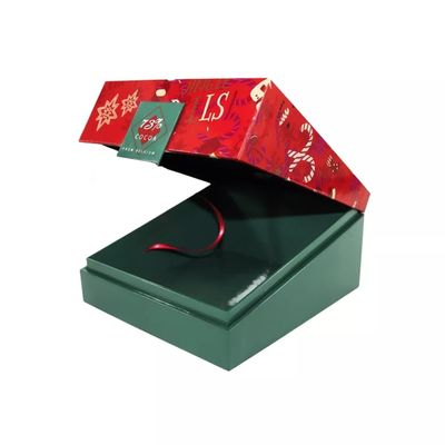 La Navidad decorativa de impresión de encargo Eve Box de las cajas de regalo de la cartulina de la Navidad