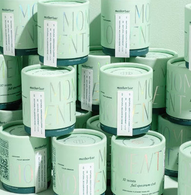 Tapa de empaquetado del cilindro reciclable de la cartulina del 100% y estructura baja