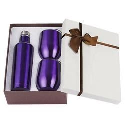 el regalo de la copa de vino de 500ml 12oz fijó la sublimación aislada de acero inoxidable sin pie de la caja