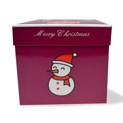 CMYK en offset las cajas de regalo de la cartulina de la Navidad de la impresión 6 x 3,5 x 3,5 pulgadas