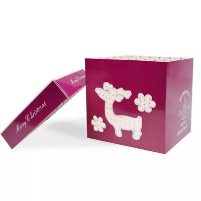 CMYK en offset las cajas de regalo de la cartulina de la Navidad de la impresión 6 x 3,5 x 3,5 pulgadas