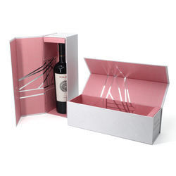Caja de regalo de la cartulina para el premio del color de Champagne Bottle CMYK plegable